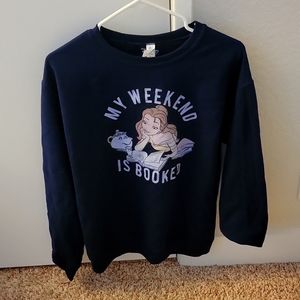 Disney Belle "My weekend is booked" sweatshirt from Hot Topic